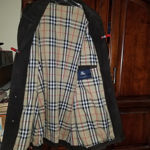 Men's Burberry brown suede leather jacket size XL - Picture 2 of 10